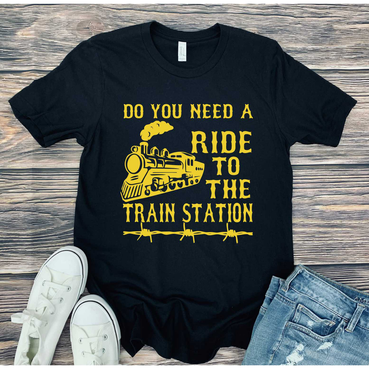 RIDE TO  THE TRAIN STATION TEE