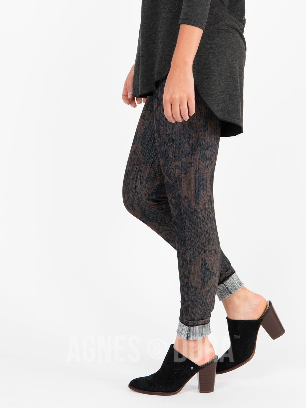 Agnes & Dora™ Knit Jeggings Snake Skin (reenforced elastic waistband)